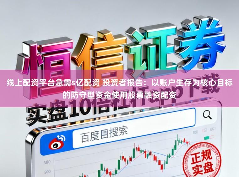 线上配资平台急需s亿配资 投资者报告：以账户生存为核心目标的防守型资金使用股票融资配资