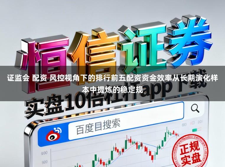 证监会 配资 风控视角下的排行前五配资资金效率从长期演化样本中提炼的稳定规